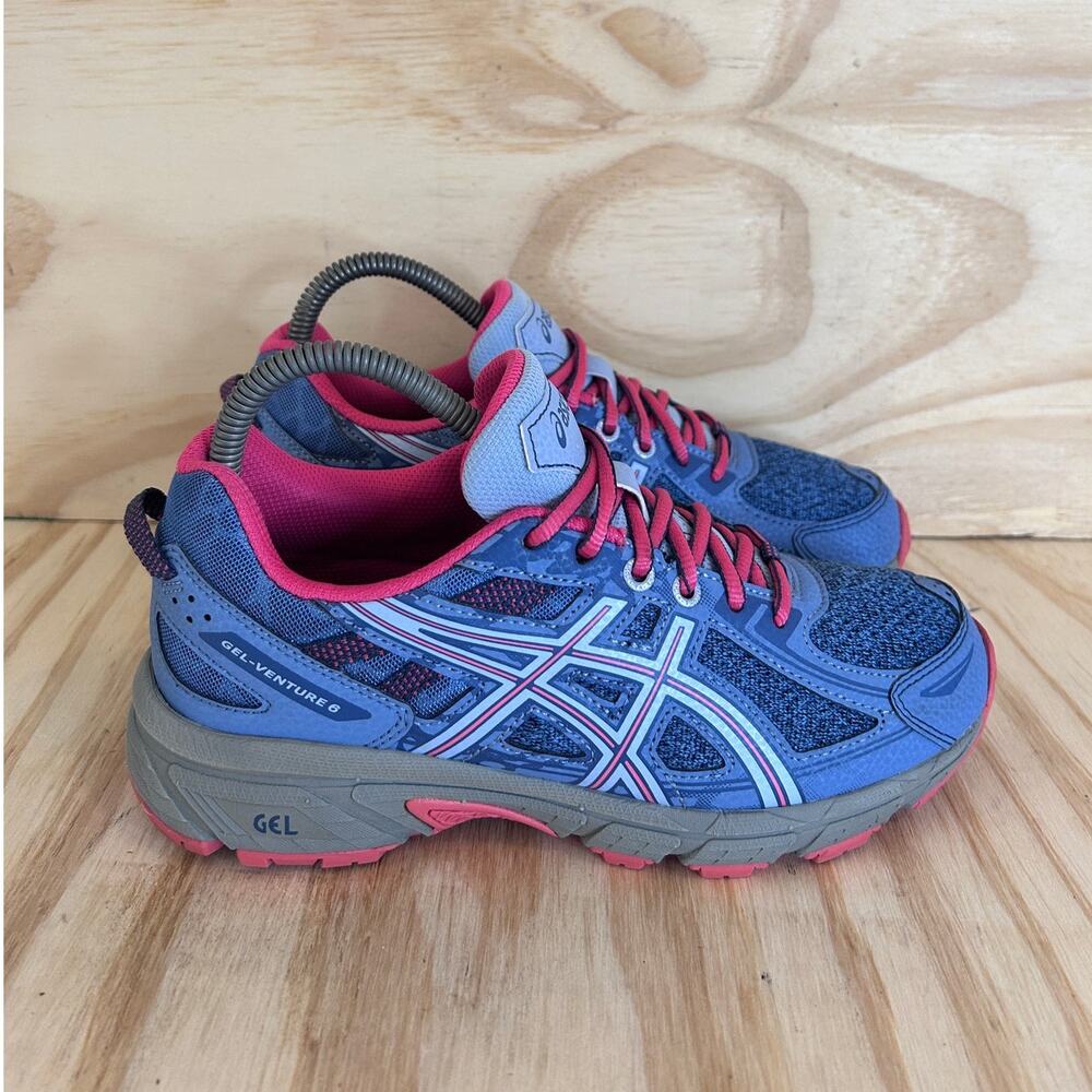 Asics - Gel-Venture 6 - Running Shoes - Blue/Pink - Women's - 5 - 1014A077